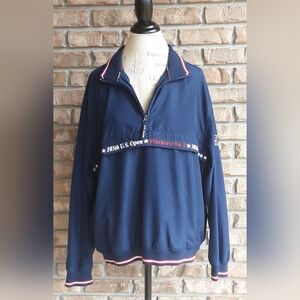 Oxford Golf Vtg 105th U.S. Open Pinehurst No.2 Navy 1/4 Zip Pullover Windbreaker
